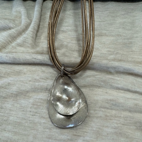 Silpada Leather & Sterling Necklace - Picture 3 of 4